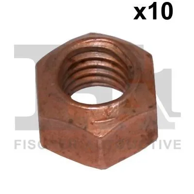 Produktbild von 10 Kupfermuttern M8 x 1,25 Krümmer SW 12 Cu-Mutter Auspuff Abgasanlage Rohr