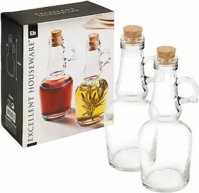 Image de Service à huile/vinaigre Excellent Houseware, en verre, 7 x 18 cm, 250 ml, transparent