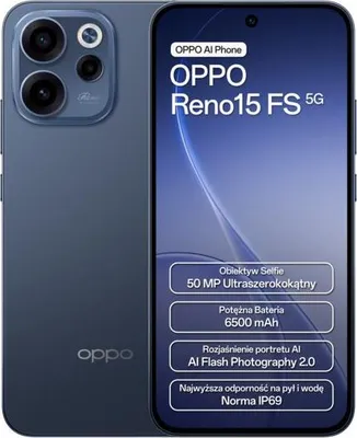 Produktbild von OPPO Reno15 FS 5G 16 7 cm (6.57 ) Dual-SIM Android 16.0 USB Typ-C 8 GB 512 GB 6500 mAh Schwarz