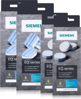Produktbild von 2x Siemens EQ.series Pflegeset Entkalker TZ80002A & Reinigungstabletten TZ80001A