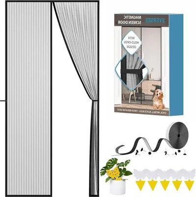 Zdjęcie produktu dla Magnetyczna siatka przeciw owadom 90 x 210 cm na drzwi balkonowe – bez wiercenia