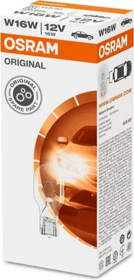 Zdjęcie produktu dla OSRAM ORIGINAL W16W W2.1x9.5d 12 V/16 W (Bulk)