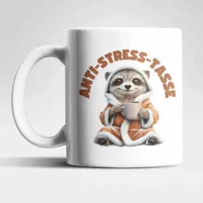 Produktbild von Anti Stress Christmas Erdmännchen Kaffeetasse Teetasse Geschenkidee – 03