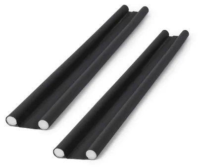 2er-Pack Zugluftstopper, Türdichtung, 95x11,5 cm, schwarz/weiß