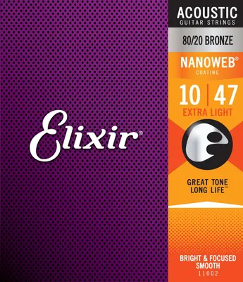 Produktbild von Elixir Strings 11002, Gitarre, Stahl, Akkustik, 6 Stück(e)