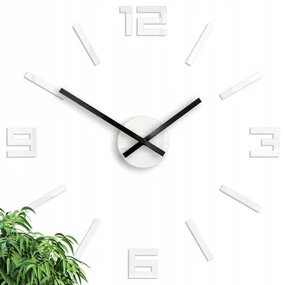 Produktbild von ModernClock ARABIC Wanduhr Weiß 50cm Modernes Design