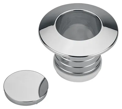 Image de Wasserzähler Schubrosette mit Blinddeckel, chrom passend zu KOAX, Metrona 307/1, Metrona 307/2, Techem Vario-S, , SPX, ZR-Neptun, Rossweiner, Pollumuk