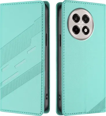 Image de Etui pour OnePlus 13R, étui portefeuille en cuirPolyuréthaneavec fente pour cartes et fonction Türkis stand