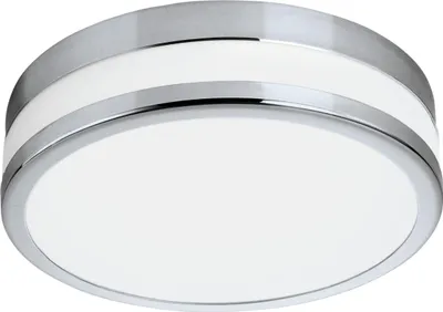 Produktbild von EGLO Badezimmer-Deckenlampe LED Parlermo, Deckenleuchte aus Metall in Chrom und Glas in Weiß, Ø 29,5 cm, IP44