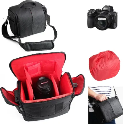Produktbild von K-S-Trade Kompatibel mit Nikon Z 5 Kameratasche Fototasche Schultertasche Zubehör Tasche einteilbare Trennwänden für Systemkamera, DSLR DSLM SLR,
