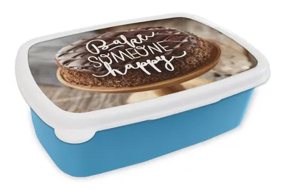 Obrázok produktu pre MuchoWow® Obedník Brotzeit Box na obed 11x17x6cm Citáty - "Upeč niekoho šťastného" - Príslovia Detský obedový box