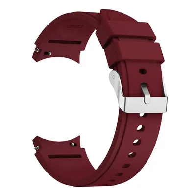 Zdjęcie produktu dla Sportowy pasek zamienny do Samsung Galaxy Watch 4 Classic 46 mm, silikonowy pasek Loop, kolor: czerwony winny