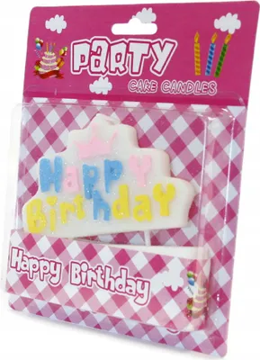 Produktbild von Happy Birthday Geburtstagskerzen Tortendeko Bunt - Kuchenstecker Set für Party & Feier