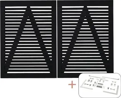 Produktbild von Doppeltor PLUS Osaka inkl. Beschläge 200 x 136 cm RAL 9005 schwarz
