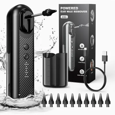 Produktbild von Elektrischer Ohrenschmalzreiniger, Ohrenschmalzentferner mit 4 Modi, wasserbetriebener Ohrenschmalzreiniger, Ohrenschmalz-Entfernungsset, Ohrspülung