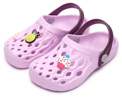 Image de Sabots Ladeheid pour enfants, pour filles et garçons, sabots de jardin légers, chaussures de jardin pour enfants LA-CA-15 (Lilla, 27/28 EU)
