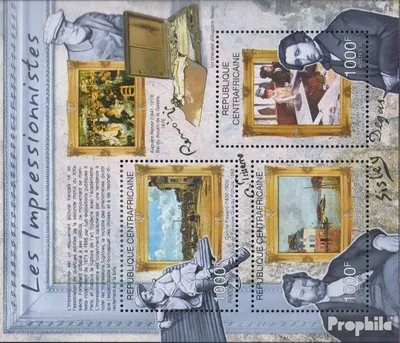 Produktbild von Briefmarken Zentralafrikanische Republik 2011 Mi 3132-3134 Kleinbogen (kompl.Ausg.) postfrisch Impressionistische Maler