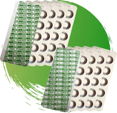 Produktbild von Test-Tabletten RAPID für pH-Wert und freies Chlor je 50 Stück DPD 1 + Phenol Red
