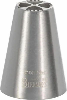 Immagine prodotto di Beccuccio design Birkmann #104, beccuccio per tubature, beccuccio per guarnire, accessorio da forno, acciaio inox, Ø 1,7 cm, 411609