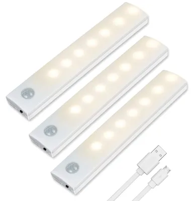 Obrázek produktu pro LED světla s senzorem pohybu, 3 kusy, pro osvětlení pod skříň