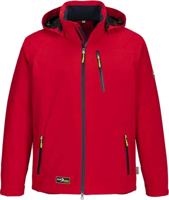 Produktbild von Blue Wave Herren Jacke Funktionjacke Jonas - Outdoorjacke mit abnehmbarer Kapuze in Rot Größe S