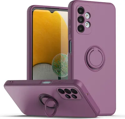 Produktbild von Samsung A13 4G Handyhülle, Ring Halter Ständer Kratzfeste Weiche Silikon schutzhülle für Samsung Galaxy A13 4G Lila