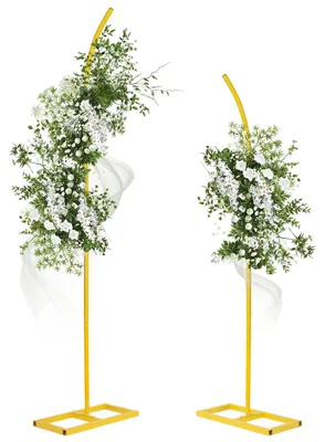 Hochzeitsbogen-Set aus Metall, gold, 2 Rahmen 204/240 cm