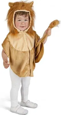 Produktbild von Kostüm für Kinder im Löwen-Design mit Cape, Farbe braun/creme, Einheitsgröße