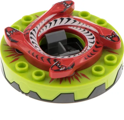 Produktbild von 1x Lego Ninjago Spinner flach 6x6x1 grün Schlange rot 9564 4654048 bb0549c02pb01