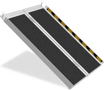 Image de Rampe d'accès pour fauteuil roulant Hengda Rampe d'accès pliable Rampe d'accès en aluminium surface antidérapante 91cm jusqu'à 270kg