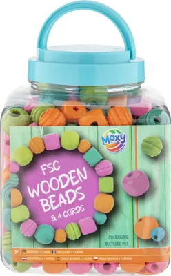 Image de Perles en bois bleues, 375 grammes