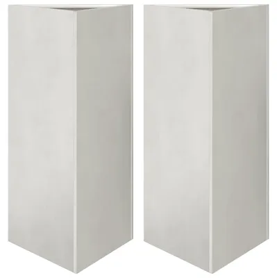 Produktbild von vidaXL Pflanzkübel 2 Stk. Dreieckig 40x34,5x75 cm Edelstahl