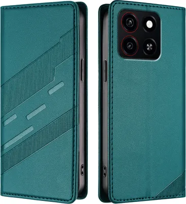 Obrázek produktu pro Pouzdro pro ZTE Blade V70,Polyuretankožené peněženkové pouzdro s přihrádkou na karty a funkcí stojánku Grün