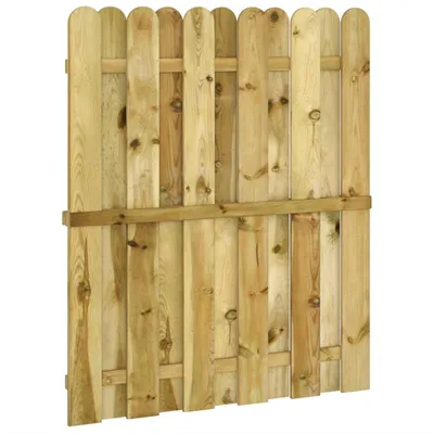 Image de vidaXL Portail de jardin, 100 x 125 cm, en bois massif de pin, vert