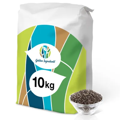 Produktbild von GOLDEN INGREDIENTS Chia Samen schwarz-weiß (Salvia hispanica) 10 kg