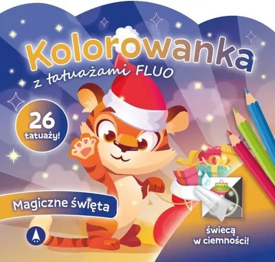 Zdjęcie produktu dla Kolorowanka z tatuazami FLUO Magiczne swieta