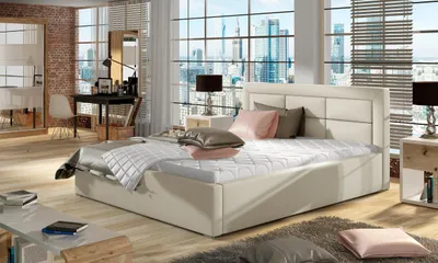 Obrázok produktu pre Čalúnená posteľ 140x200 SLEEPORA 1 - svetlo béžová
