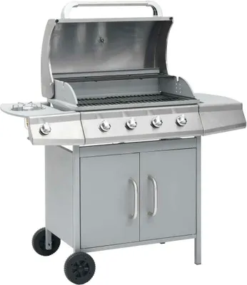 Produktbild von Gasgrill 4+1 Flammen Silbern Edelstahl