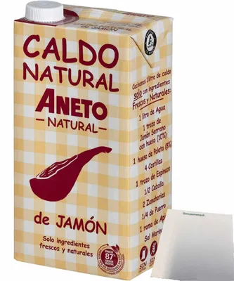Produktbild von Aneto Caldo Natural de Jamón "Schinkenbrühe" (1L Packung) + usy Block