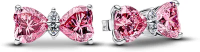 Produktbild von Pandora Ohrstecker Damen Rosa Schleife Zirkonia Silber 294265C01