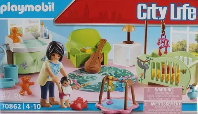 Produktbild von PLAYMOBIL, 70862 Spielset Babyzimmer Thema Stadtleben mit Figuren, Bunt