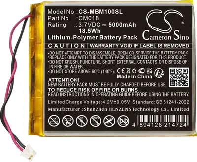 Image de TECHTEK Batterie compatible avec [imilab] M1 remplace CM018