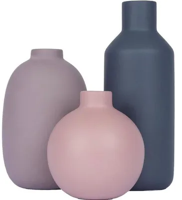 Obrázek produktu pro Sada keramických mini váz, černobílá, 3dílná, dekorace do obývacího pokoje a kanceláře