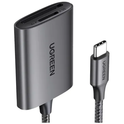 Produktbild von Ugreen SD/TF-Kartenleser Ugreen CM401 USB C 5 Gb/s – grau