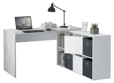Produktbild von Schreibtisch - Weiß 139x136x74h cm