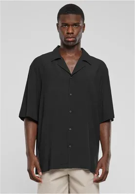 Image de Urban Classics Chemise ample en viscose noire - M