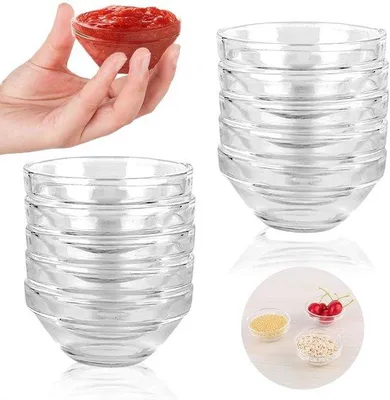 Produktbild von Solidchoice – Set mit 10 Servierschalen aus Glas, ideal für Snacks und Soßen