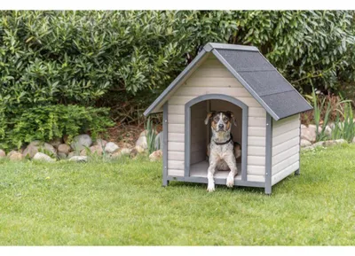 Produktbild von TRIXIE Hundehütte Cottage - grau - 96 × 105 × 112 cm