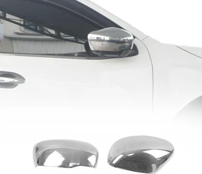 Image de Coques de Rétroviseurs pour Nissan Navara 2016-2020 en Acier Chromé Argent