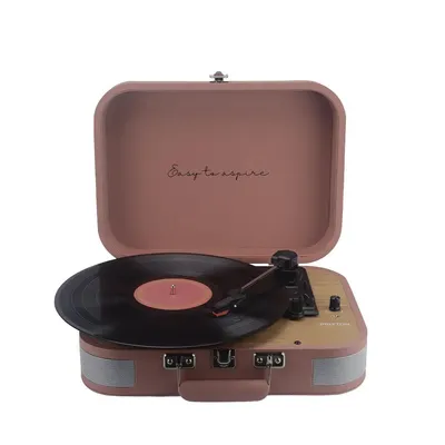 Produktbild von Plattenspieler mit lautsprecher PRIXTON VC600, Schallplattenspieler mit Bluetooth, Encoding-Funktion, Vinyl-Player, Radio FM, USB Port, Mocha Mousse